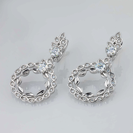 Серьги из белого золота