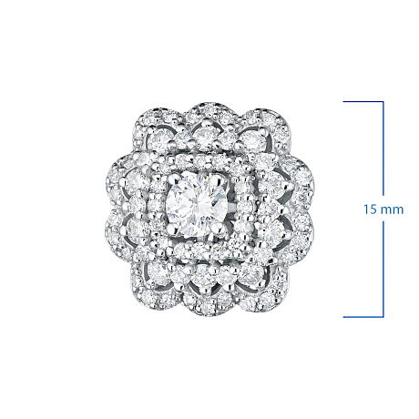 Серьги из белого золота