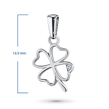 Подвеска из серебра с бриллиантом