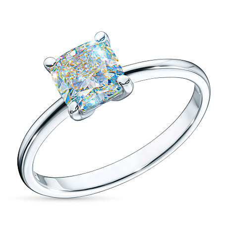 Помолвочное кольцо из белого золота