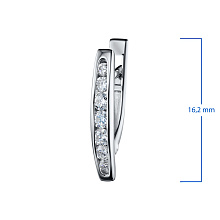 Серьги из серебра c бриллиантами