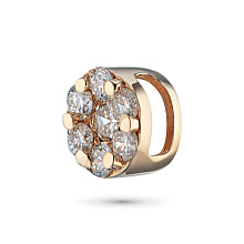 Подвеска из красного золота с бриллиантами