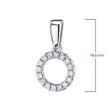 Подвеска из белого золота c бриллиантами