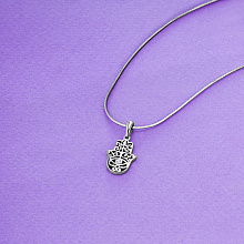 Подвеска из белого золота с бриллиантом