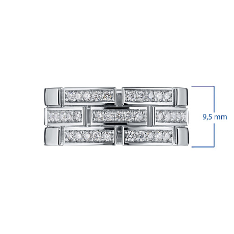 Кольцо из белого золота с бриллиантами