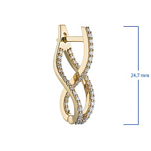 Серьги из желтого золота c бриллиантами
