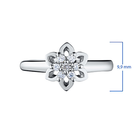 Кольцо из белого золота с бриллиантами