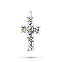 Подвеска из комбинированного золота c бриллиантами