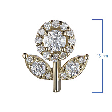 Подвеска из желтого золота c бриллиантами