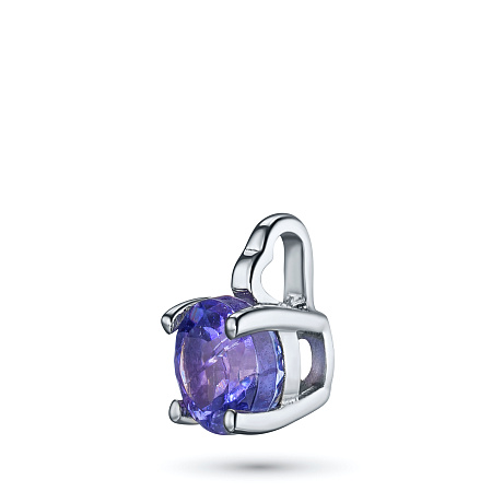 Подвеска из серебра с танзанитом