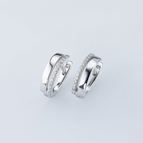 Серьги из белого золота