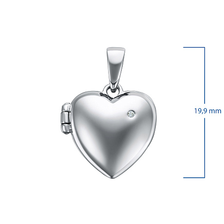 Подвеска из серебра с бриллиантом