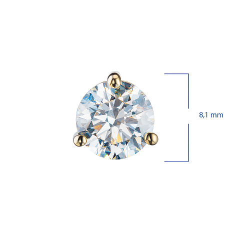 Классическая подвеска из желтого золота