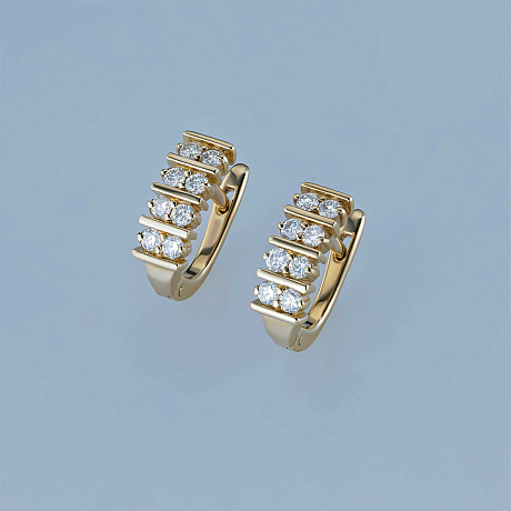 Серьги из желтого золота
