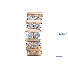 Серьги из красного золота c бриллиантами