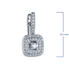 Серьги из белого золота c бриллиантами