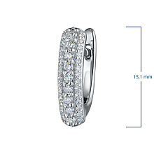 Серьги из белого золота c бриллиантами