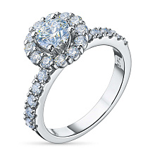 Кольцо из белого золота c бриллиантами