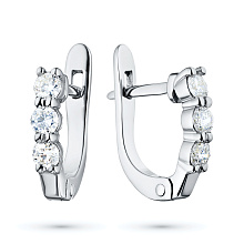 Серьги из белого золота c бриллиантами