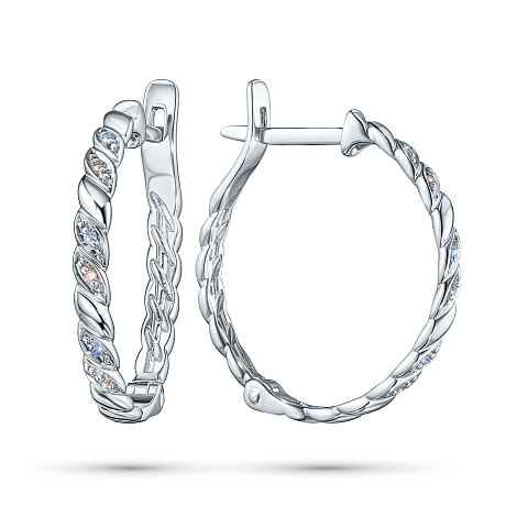 Серьги из белого золота