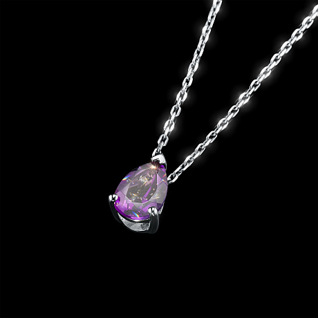 Подвеска из серебра с аметистом
