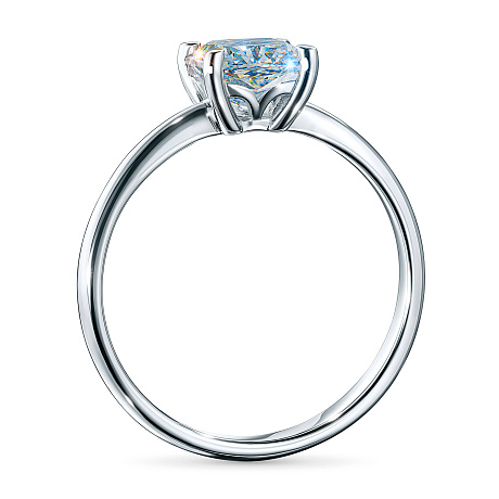 Помолвочное кольцо из белого золота