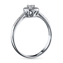 Кольцо из белого золота c бриллиантами