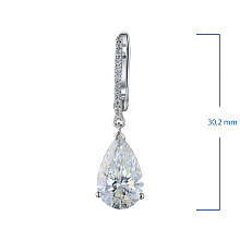 Серьги из белого золота c бриллиантами