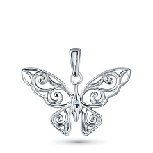 Подвеска из серебра с бриллиантом