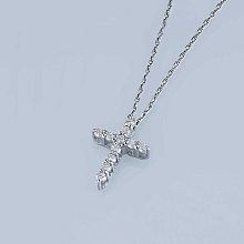 Подвеска из белого золота c бриллиантами