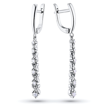 Серьги из белого золота