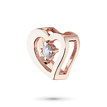 Подвеска из красного золота с бриллиантом