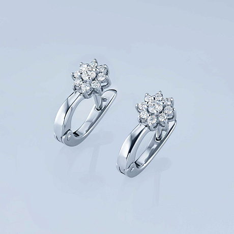 Серьги из белого золота