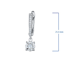Серьги из белого золота c бриллиантами