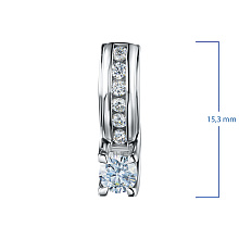 Подвеска из серебра c бриллиантами