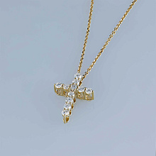 Подвеска из желтого золота c бриллиантами