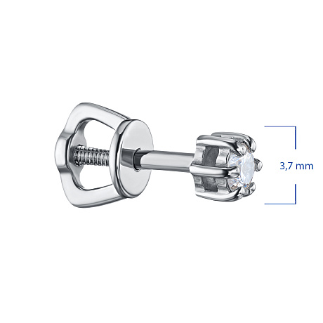 Пусеты из белого золота