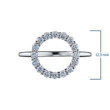 Кольцо из серебра c бриллиантами