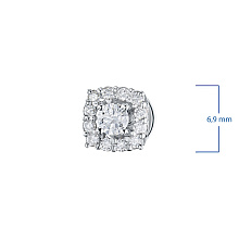 Пусеты из белого золота c бриллиантами