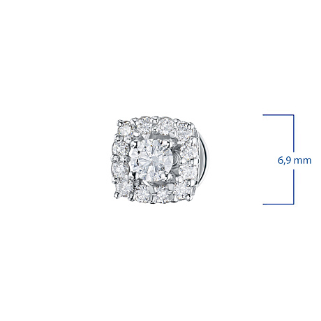 Пусеты из белого золота