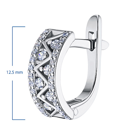 Серьги из белого золота