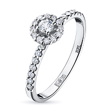 Кольцо из белого золота c бриллиантами