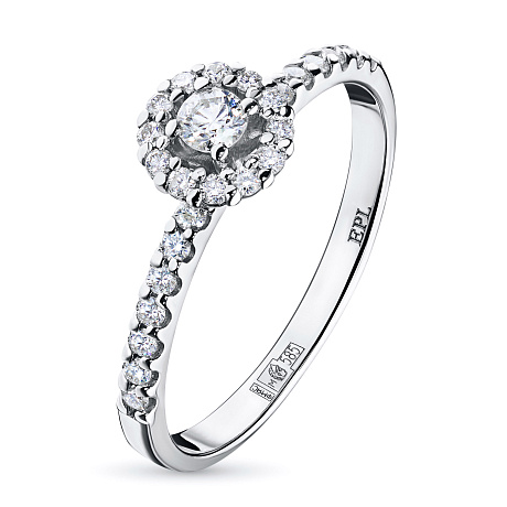 Кольцо из белого золота