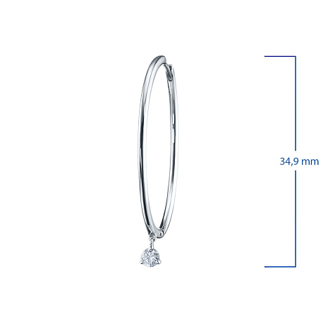 Серьги из белого золота с бриллиантами