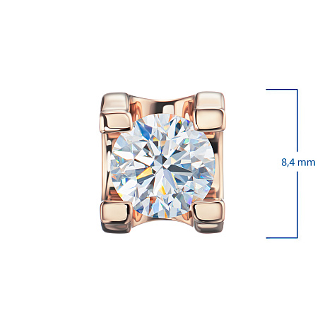 Классическая подвеска из красного золота