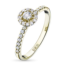 Кольцо из желтого золота c бриллиантами