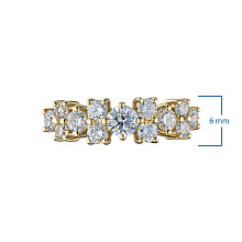 Кольцо из желтого золота c бриллиантами