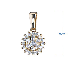 Подвеска из желтого золота c бриллиантами