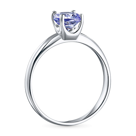 Кольцо из серебра с танзанитом