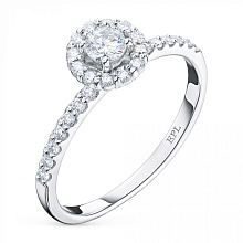 Кольцо из белого золота c бриллиантами